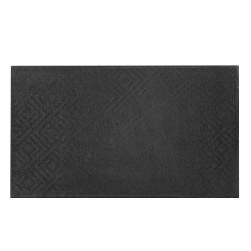 Front Door Mat, 5 X 3 Ft Commercial Floor Mat For Indoor And Outdoor, Stylish Striped Industrial Carpet With PVC Backing, Heavy Duty Washable Entry Rug For Hallway, Balcony, Garage, Grey