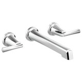Levoir® Two-Handle Wall Mount Lavatory Faucet - Less Handles