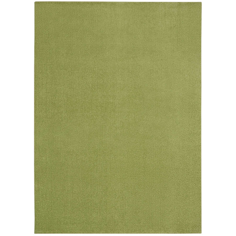 Tapis vert uni intérieur / extérieur Mullican Sandy, Rectangle 5 pi x 7 pi