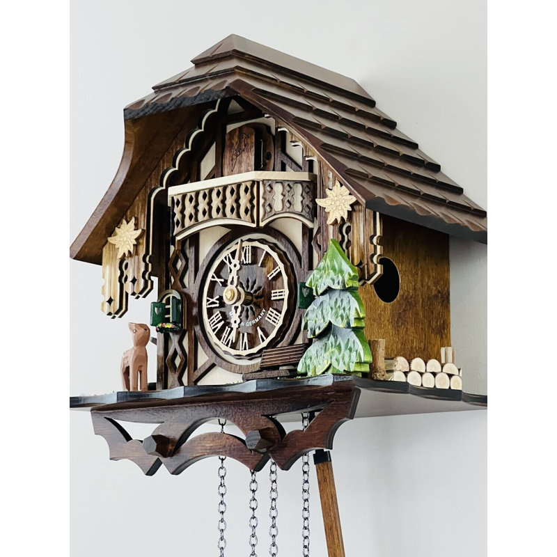  Horloge coucou à chalet allemand avec buveur de bière