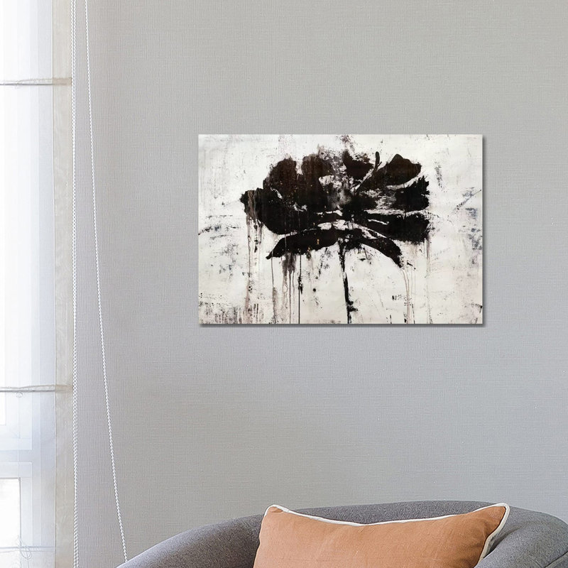 Reproduction d’art, "Black Rain" par Julian Spencer, Toile tendue, Pas de tapis, H 18 po x l 26 po x P 1,5 po