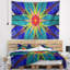 Tapisserie fleur en couleurs fractales abstraites-28498008