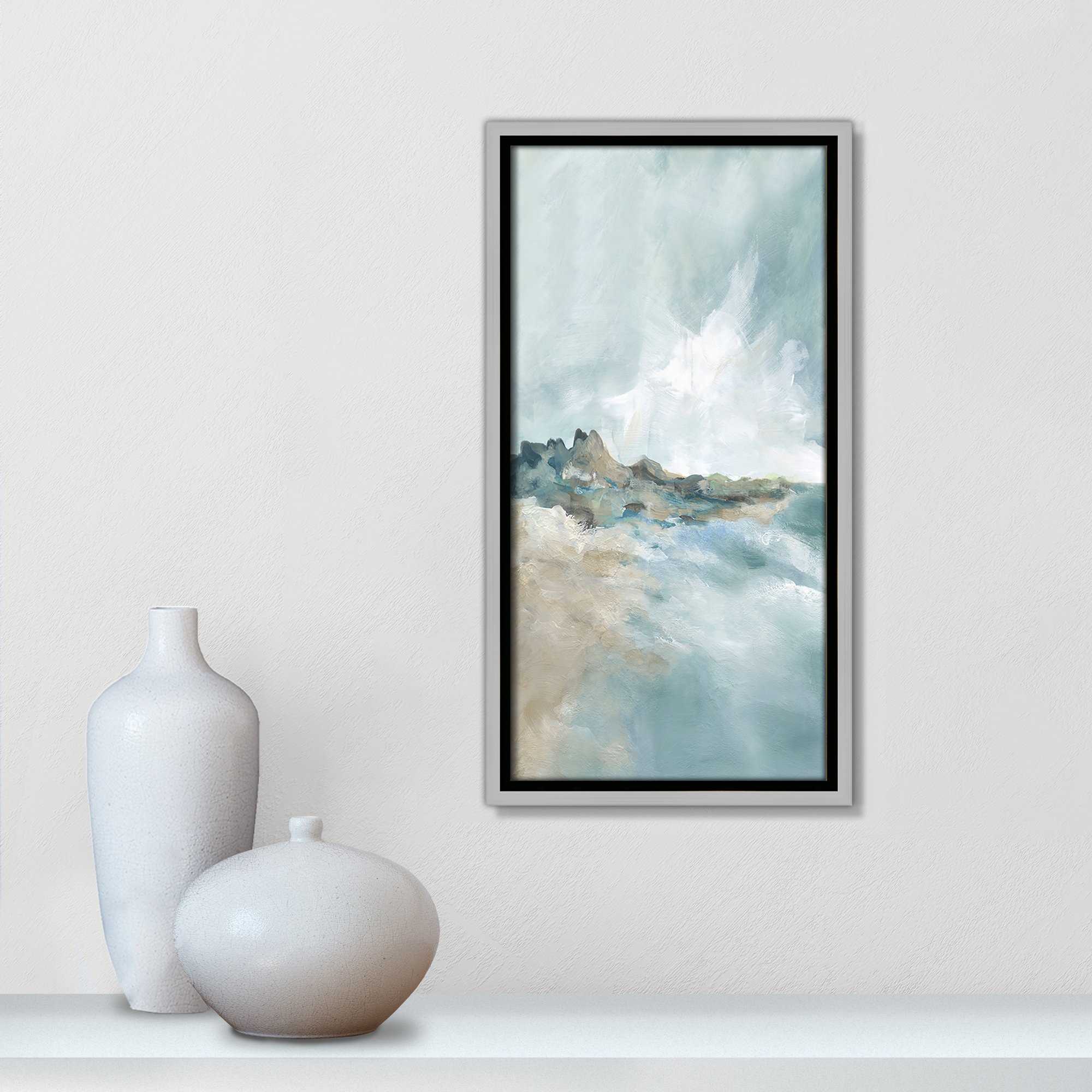 Sandpoint Print by Carol Robinson, 17.5" H x 9.5" W, Silver