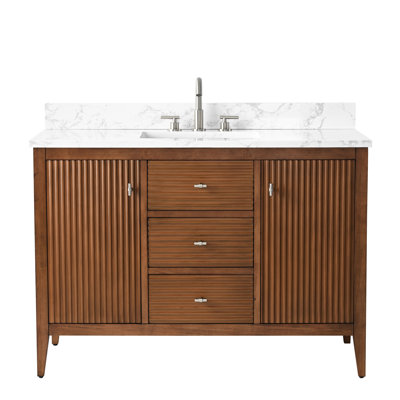 Laval 48" Single Sink Freestanding Bathroom Vanity with Engineered Marble Top