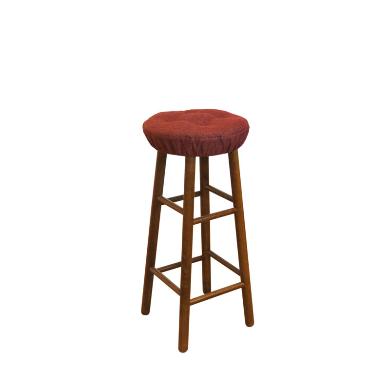 Non-Slip Textured Barstool Seat Cushion, 14-Inches Round, Red