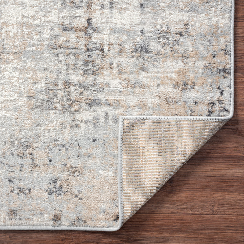 Miamiville Area Rug in Gray/Ivory, Rectangle 9'6" x 13'