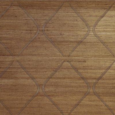 Caneshia Grass Cloth Geometric Roll