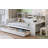 Wooden Daybed With Storage Shelves, Multi-Functional Bed With Two Storage Drawers And Study Desk-138629593-138629592