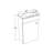 Gabun 400mm Wall Mounted Vanity Unit Base