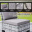 Outsunny 7-Piece Rattan Garden Dining Set 6 Seater with Seat Cushions Grey