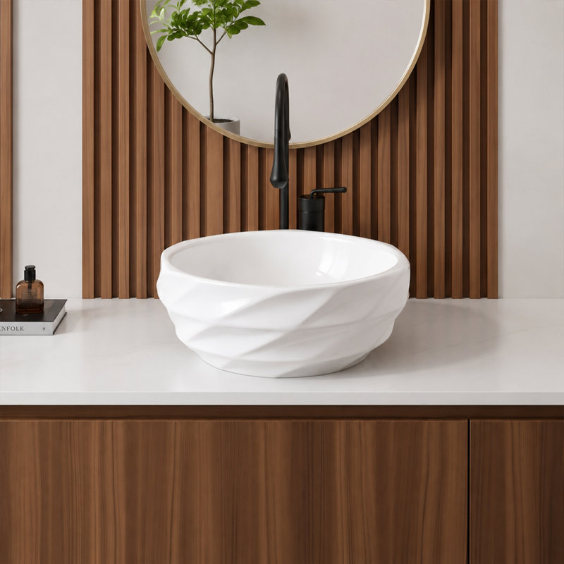 3D Circular Bathroom Vessel Sink