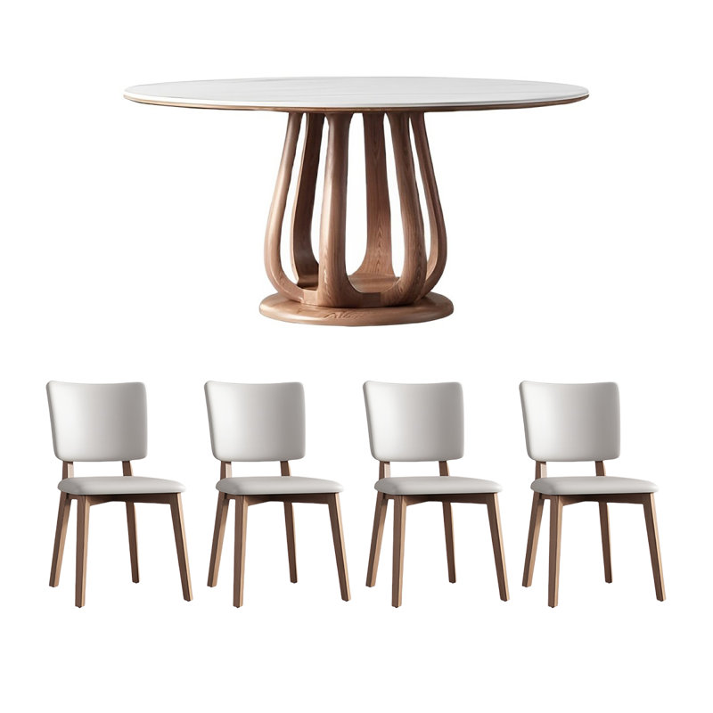Ensemble de table de salle à manger et de chaises Nordic, H 30,31 po x L 47,24 po x l 47,24 po