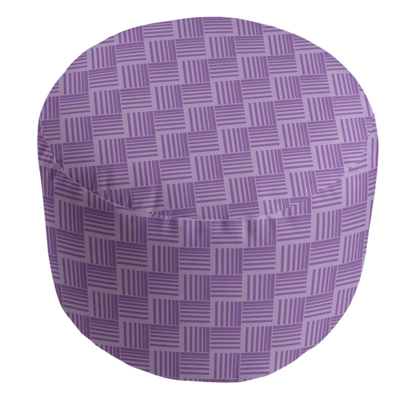 repose-pieds à rayures classic basketweave, Violet