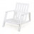 Patio Lounge Chair Set of 2 with Beige Cushion and White Acacia Wood Frame for Modern Comfort-1380570232