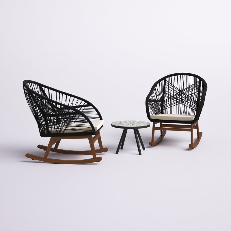 Ensemble de chaises berçantes Asire