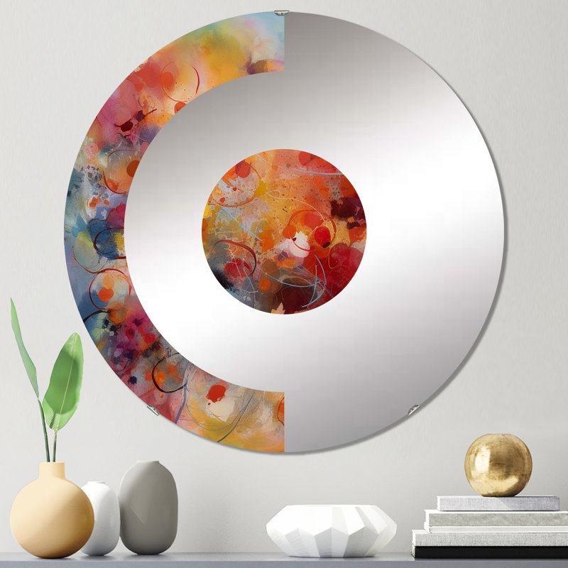 Evansburg - Miroir mural demi-cercle, 31,4 po x 31,4 po