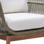 4 Piece Patio Sofa Set With Acacia Wood Base & Matching Table