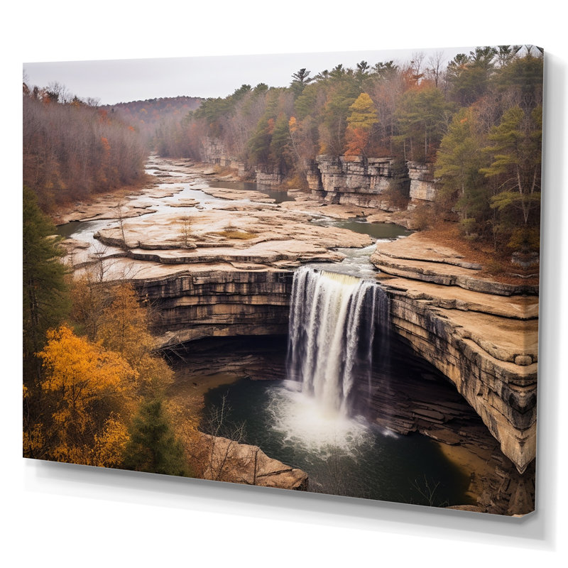 Alabama Water Cascades Beauty II - impression, H 34 po x l 44 po x P 1,5 po, Toile tendue