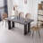 Boucle Dining Chairs Set Of 4, Upholstered Side Chair With Metal Legs, Brown-484931430-492382060