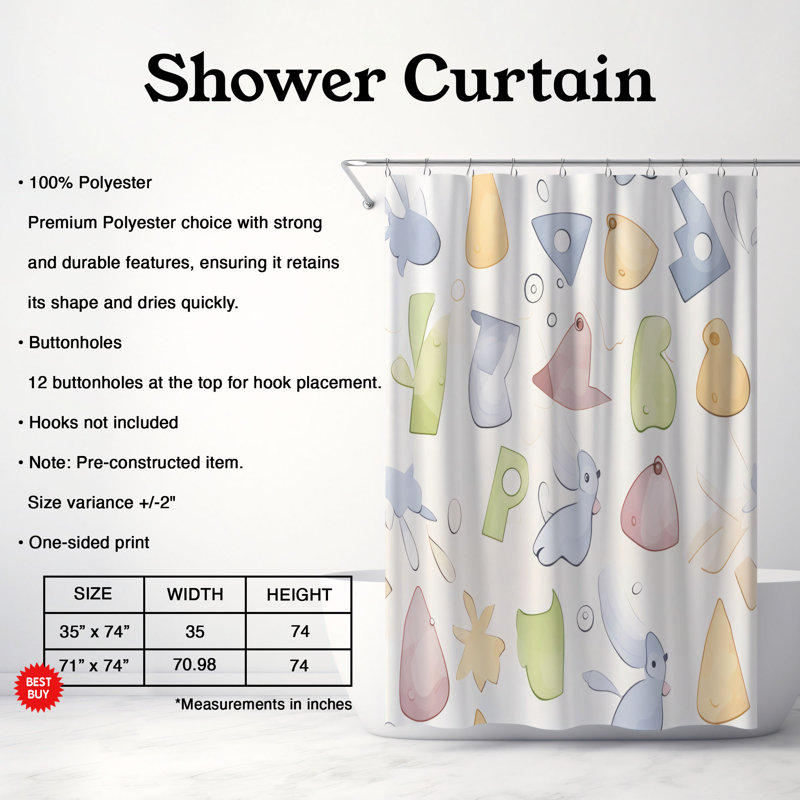 Doux nuances - Rideau de douche Premium, L 71 po x L 74 po