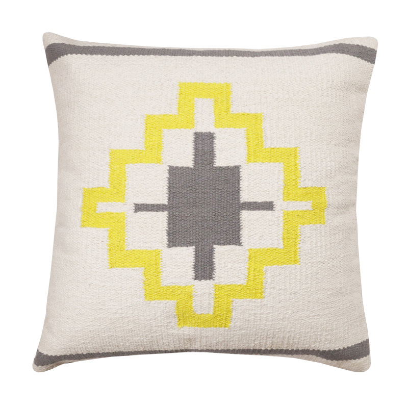 Cotton Geometric Throw Pillow