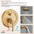 Retro Wall Mount 3 Funtions Rainfall Shower System with 3 Setting Handheld, Bath Spout, Rough-In Valve and Diverter-71985993