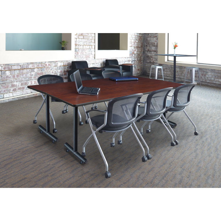 Kobe T-Base Training Seminar Table, 2 Cadence Nesting Chairs