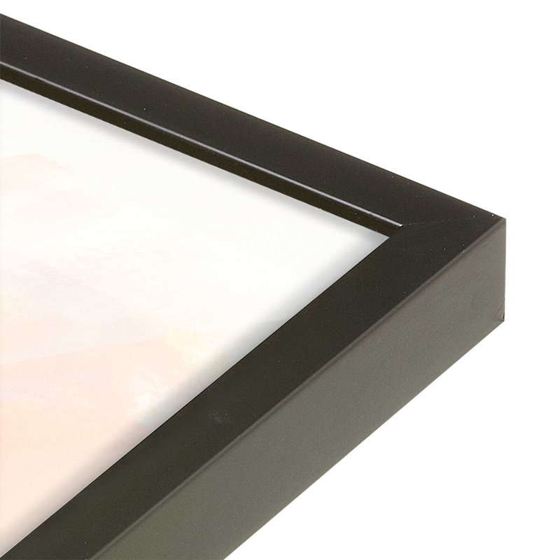 «Pastel Fields of Light II», reproduction sur toile dans un cadre, H 17,5 po x l 17,5 po, Cadre d'angle ouvert noir satiné