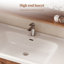 Meuble-lavabo 43,70 po en bois de chêne brun massif avec miroir-1323466108