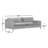 Zyon 90" Chenille Velvet Fabric Sofa