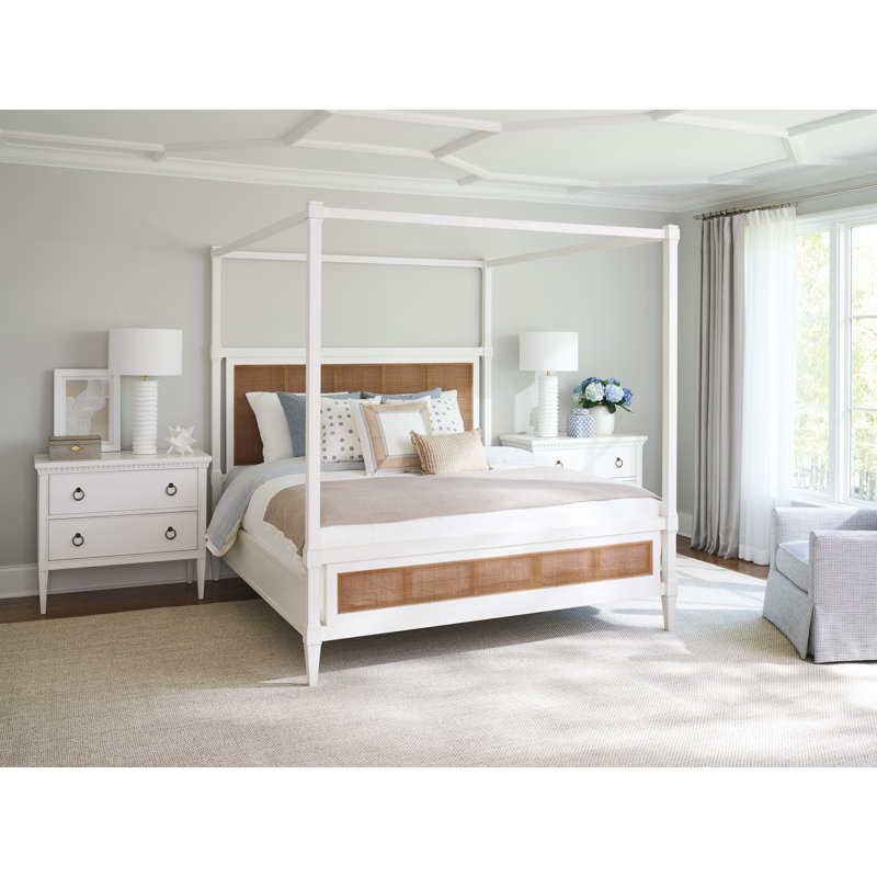 Laguna Canopy Bed, King, White