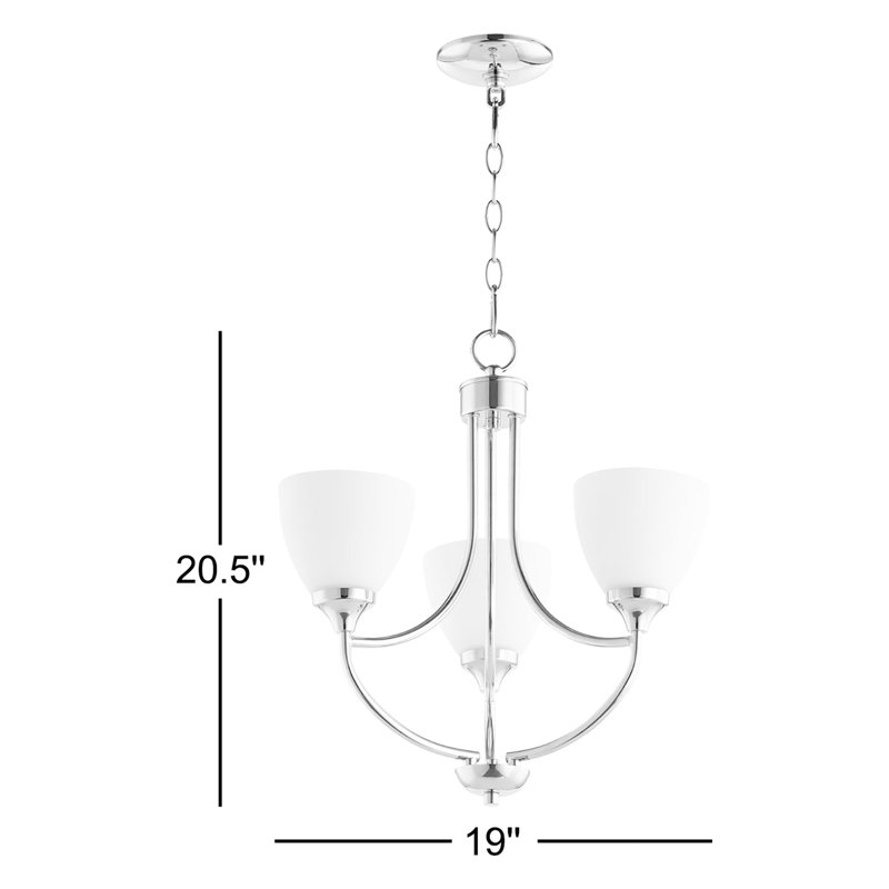 Lustre empire à 3 lumières Cariah, Feuille argentée vieillie