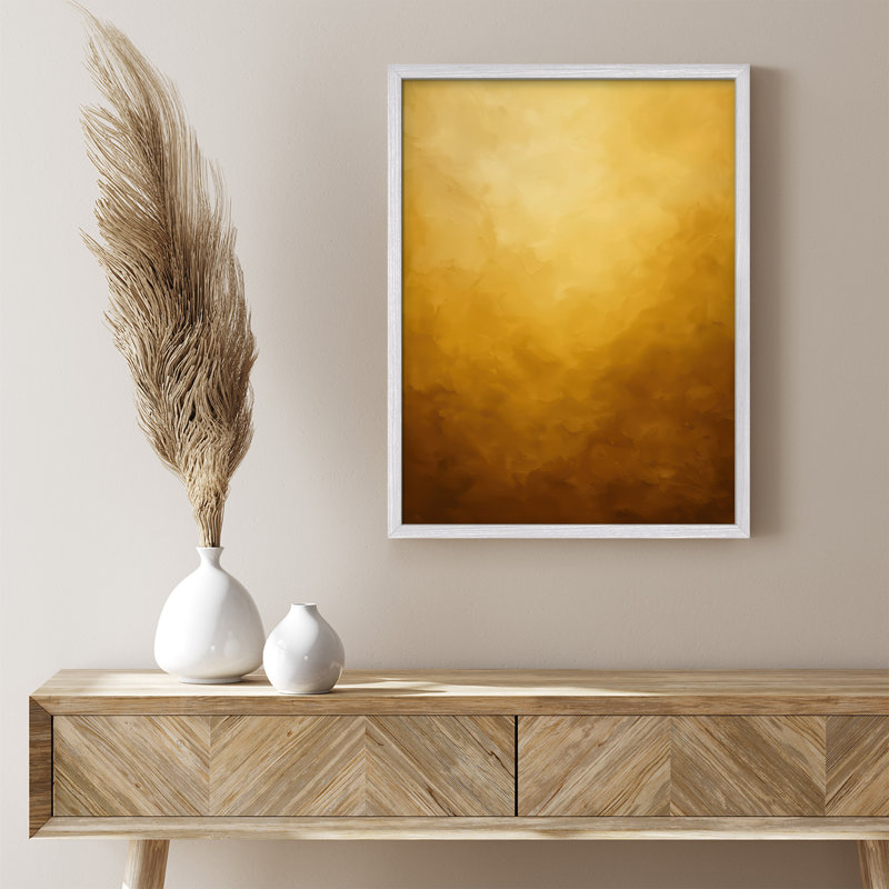 Reproduction d'art encadrée abstraite pour décoration intérieure moderne - 11 po x 14 po, H 14 po x l 11 po, Blanc