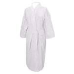 Appley Cotton Velour Gender Neutral Mid-Calf Bathrobe with Pockets