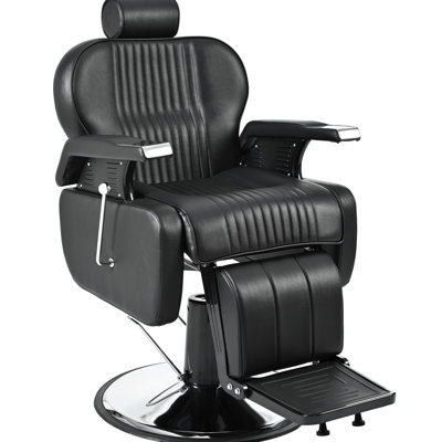Heavy Duty Reclining Barber Chair,All Purpose Hydraulic Recline Barber Chair Salon Beauty Styling Chair360° Swivel&Height Adjustable,for Barber Shop & Beauty Salon,Spa Tattoo Styling Equipment,Black