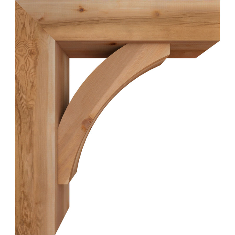 Thorton Block Bracket with Offset Brace, 32 x 28, 7 1/2"W Western Red Cedar (Smooth)