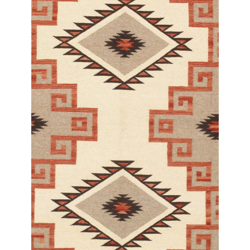 Geometric Area Rug in Ivory