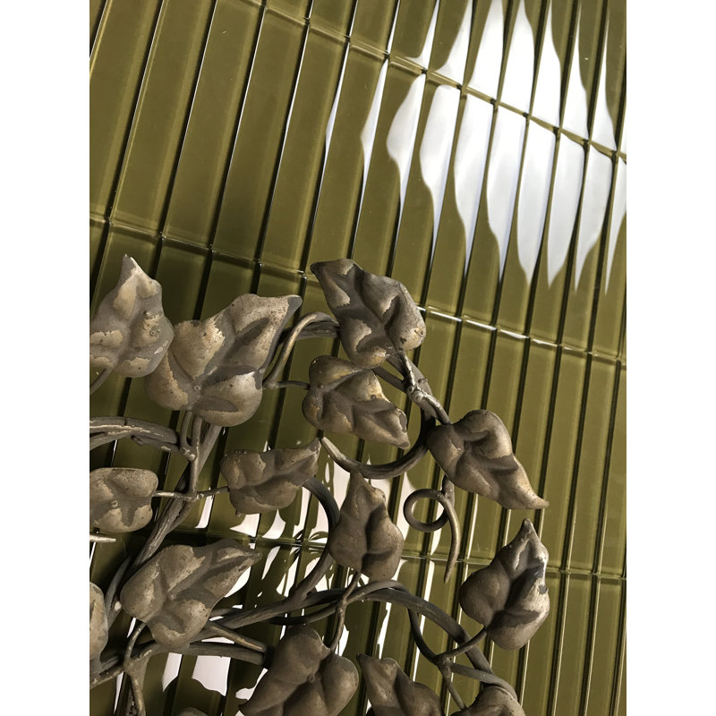 Autunno 1" x 6" Polished Glass Tile Trim in Neon, Brown