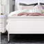 Lit double blanc, lit à DEL, style moderne, bois massif et style pour une chambre lumineuse, finition, +, 56,63 po de profondeur, 86,93 de largeur, 46,48 de hauteur