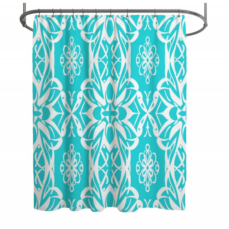 Floral Shower Curtain -  Pattern Bathroom Decor_12529, 73"H x 70"W