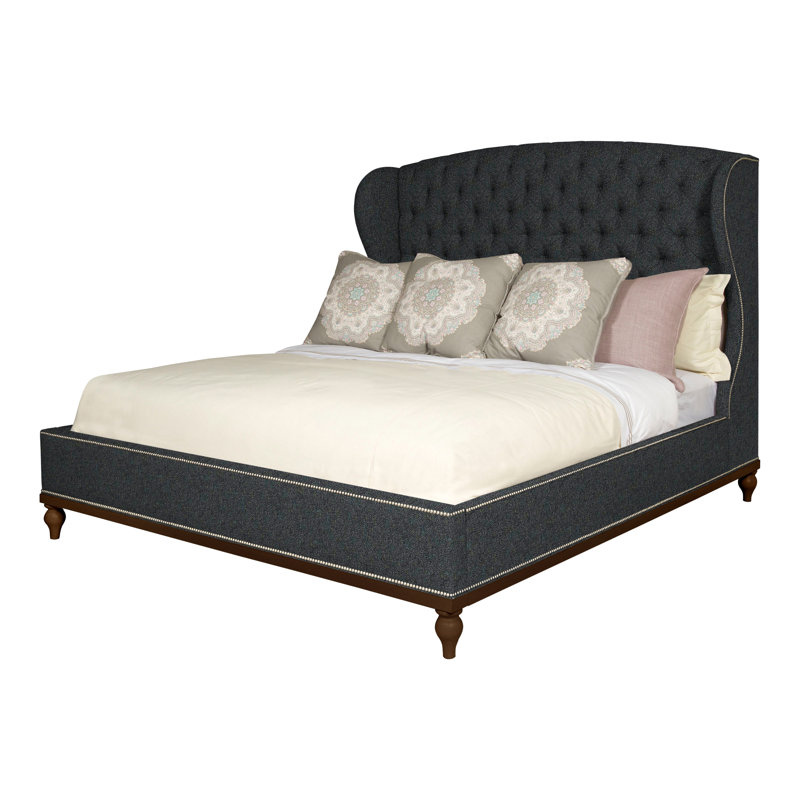 Emma Queen Upholstered Panel Bed, Navajo, Yes, Ian Lagoon