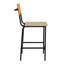 Tabouret de comptoir, finition noire