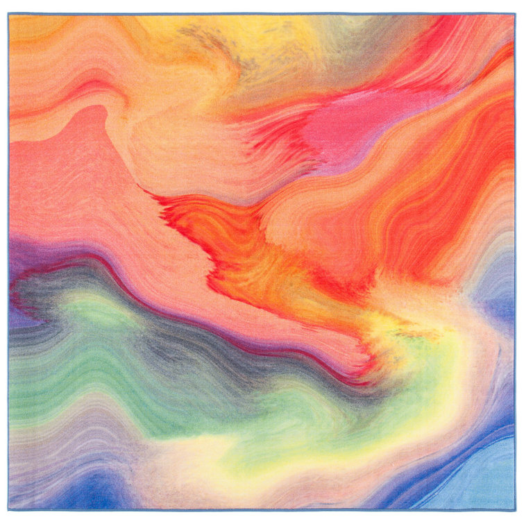 Davey Performance Machine Washable Abstract Rug