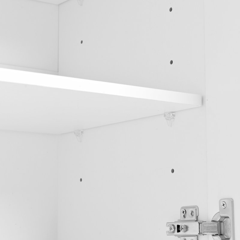 Rangement minimaliste pour le salon avec compartiment à chaussures et buffet blanc avec esthétique ajustable