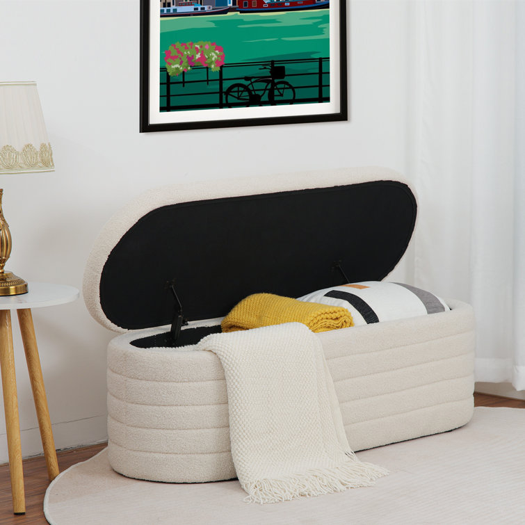 Matt Upholstered Flip Top Storage Bench