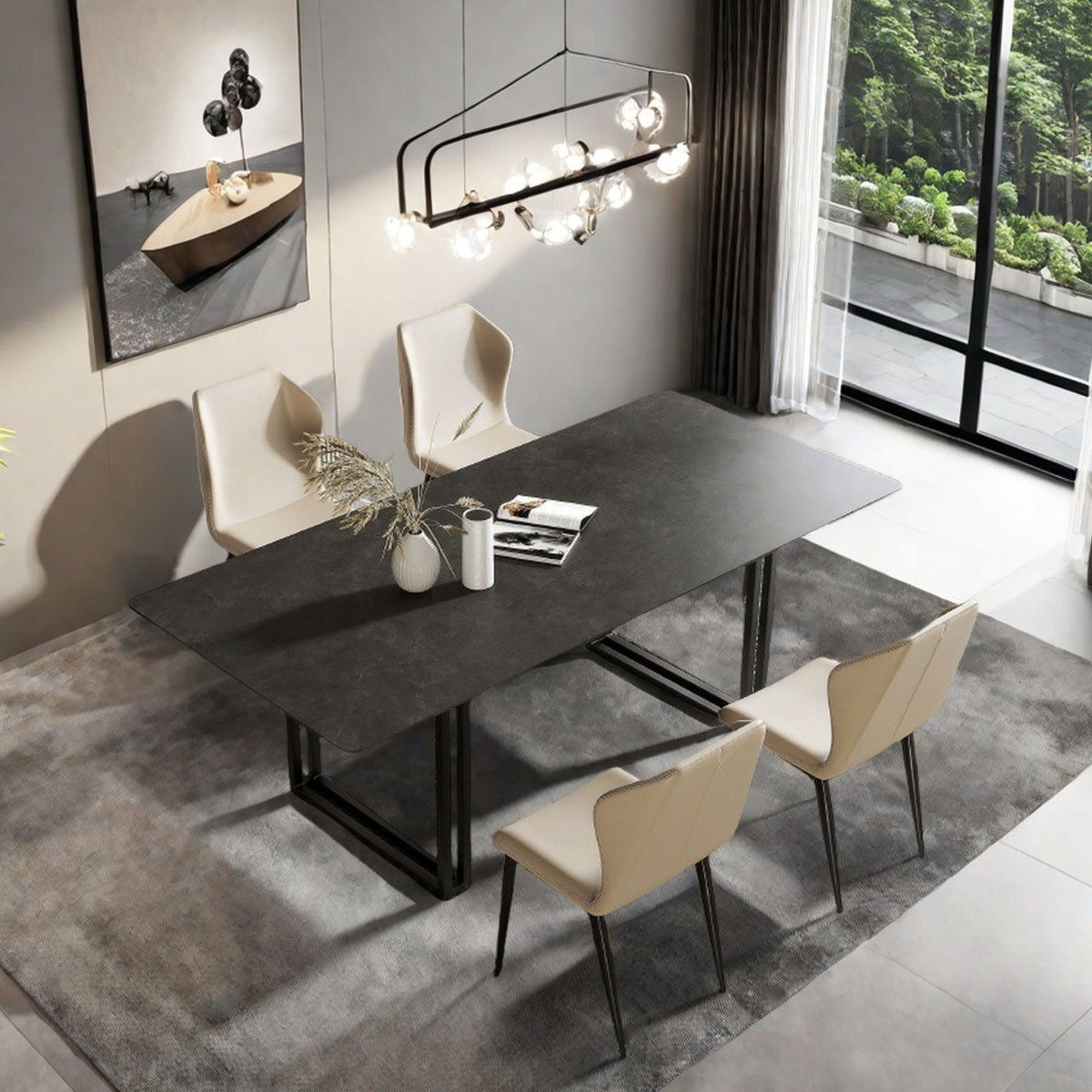 George Oliver Modern Rectangular Marble Dining Table - Wayfair Canada