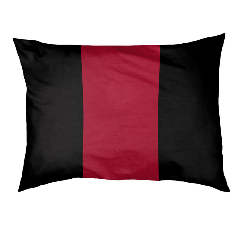 Coussin Ohio Football, Moyen (l 28 po x P 18 po x H 6 po), Noir / rouge / noir