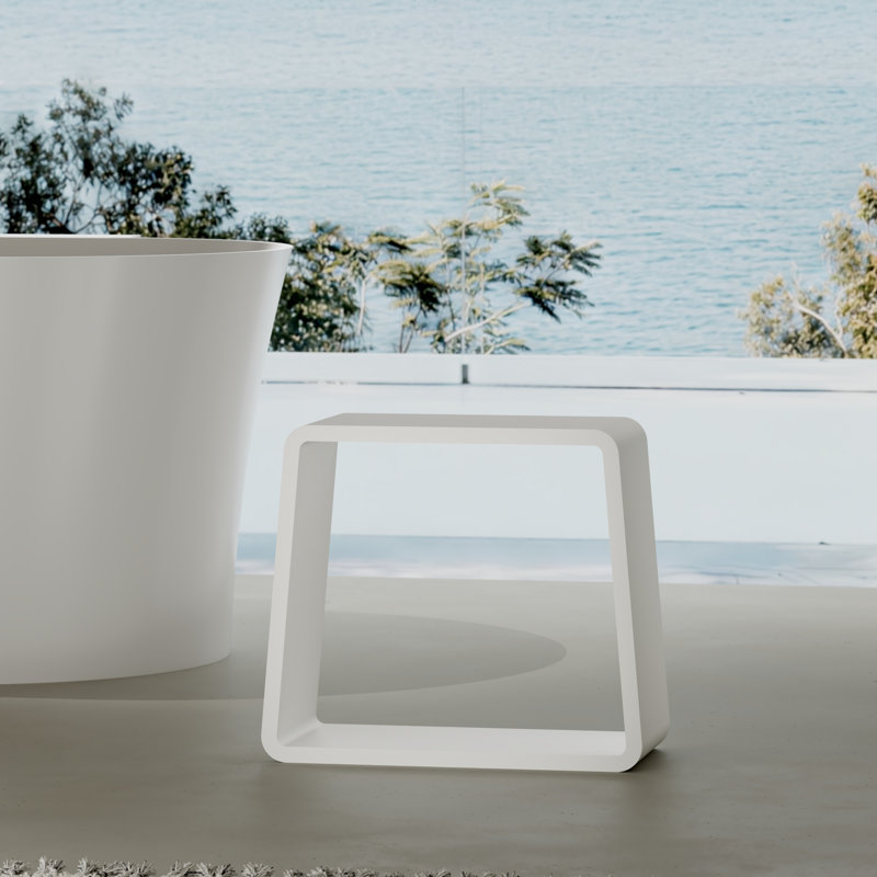 Tabouret de douche autoportant à surface solide 19 po x 9 po MonBlari, H 16,54 po x l 18,9 po x P 8,66 po