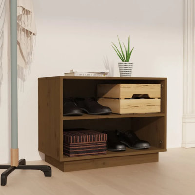 4 Pair Solid Wood Shoe Storage Cabinet