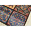 Tapis de couloir unique en laine noué à la main nouvel âge 4 pi 11 po x 13 pi 2 po Jussi bleu / noir / beige